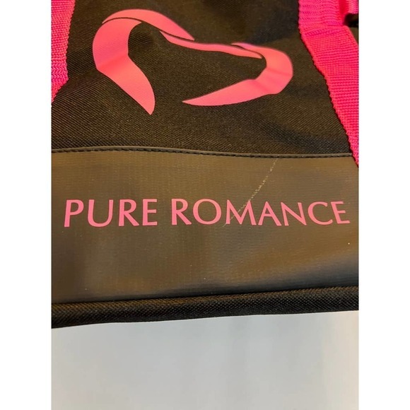 Pure Romance Black with Pink Logo Utility Tote Bag - Picture 2 of 4